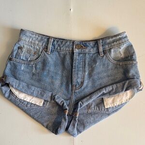 One Teaspoon Light Blue Jean Shorts